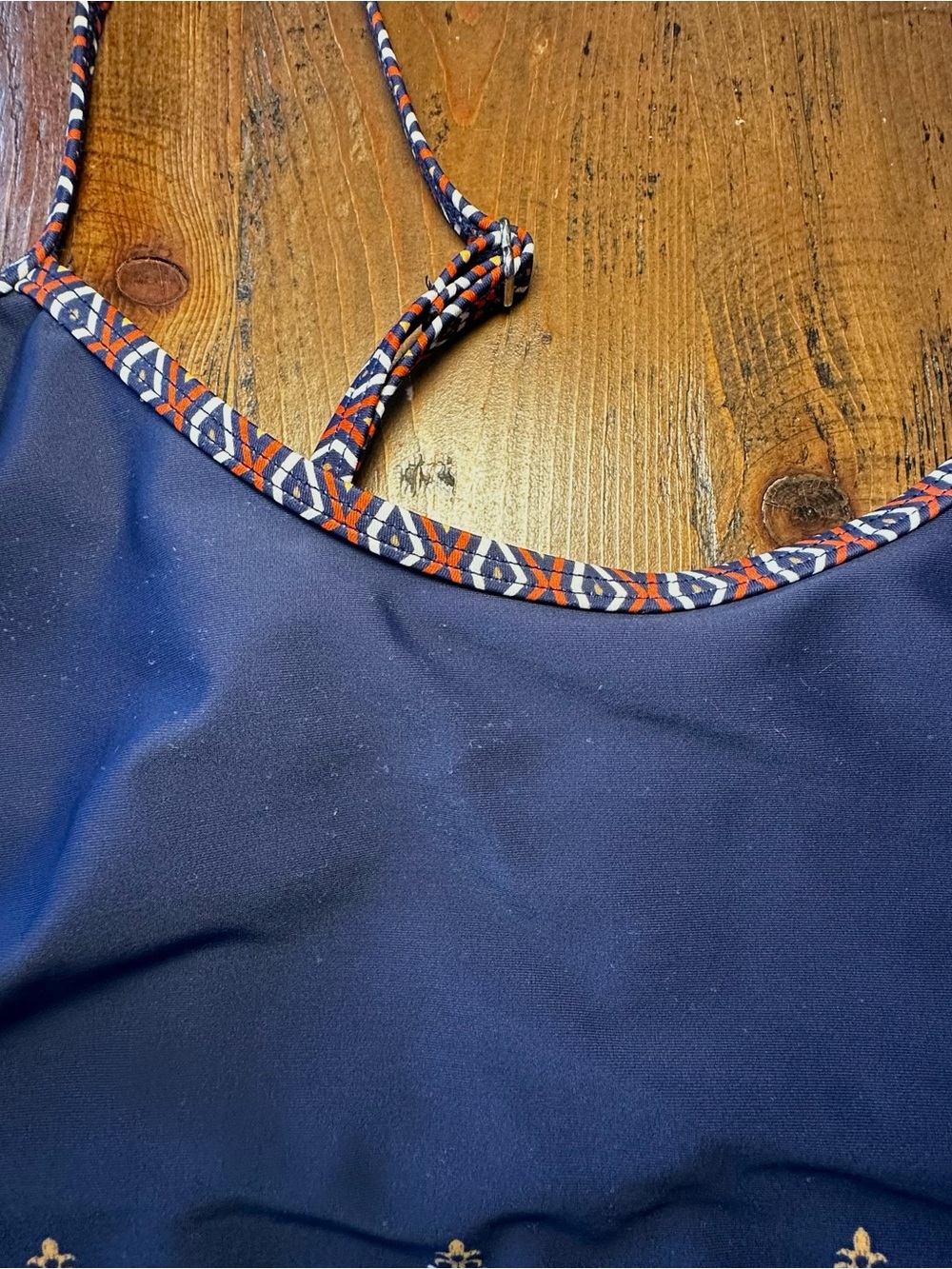 CUPSHE Navy Paisley One Piece, Large - Picture 8 of 10
